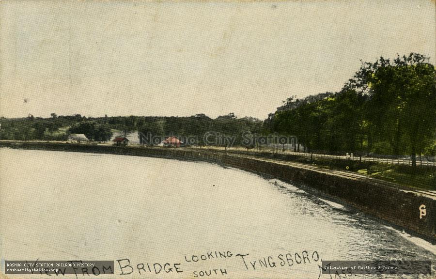 Postcard: View from Bridge, Looking South, Tyngsboro, Massachusetts